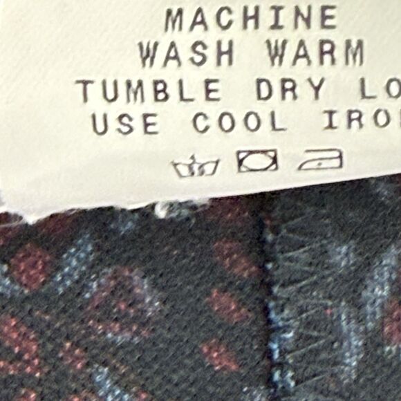 Vintage Y2K USA Max Studio Long Sleeve Faux Wrap Dress Size MP Red Blue Floral - Picture 8 of 11